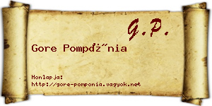 Gore Pompónia névjegykártya